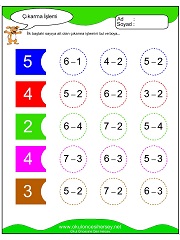Çıkarma işlemi yaprak test